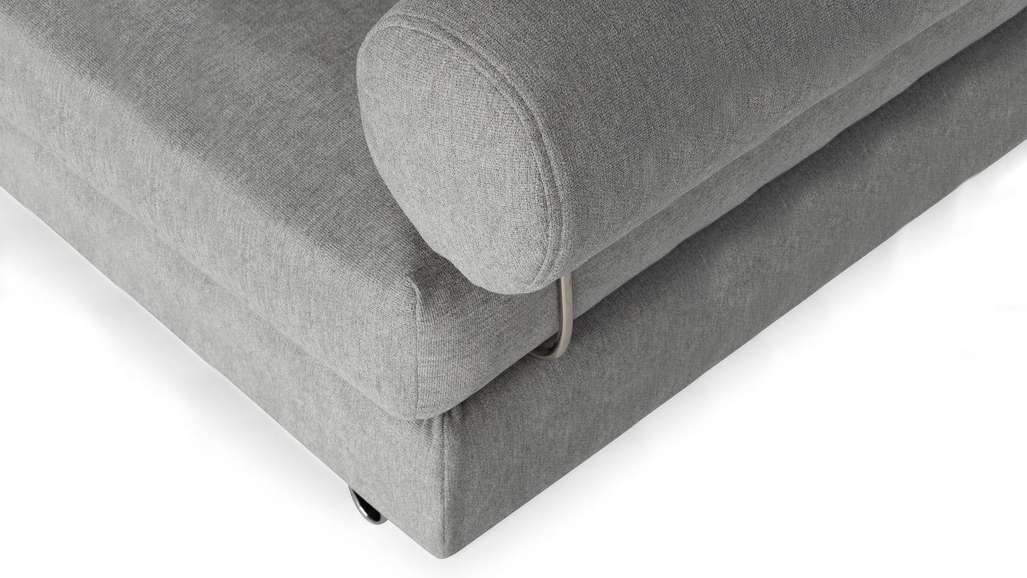 Timberwolf Grey - Fabric::Gallery::Grey Fabric Transformer Couch 10 seater close up