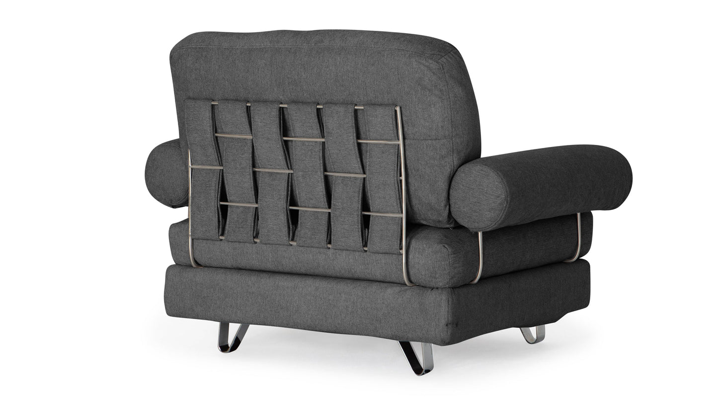 Charcoal Grey - Fabric::Gallery::Transformer Couch 10 seater back view