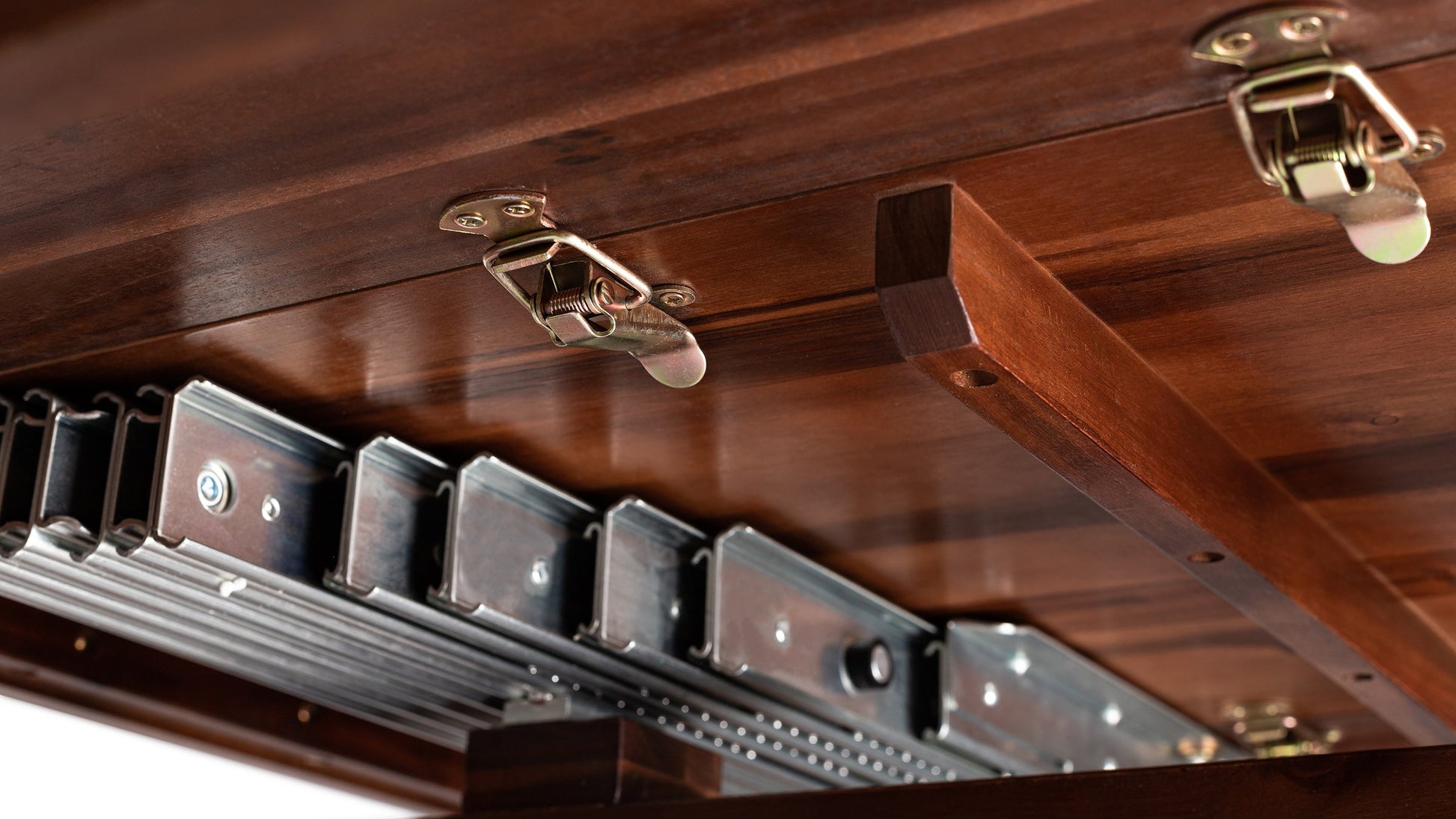 American Mahogany::Gallery::American Mahogany Transformer Table Showing Underside