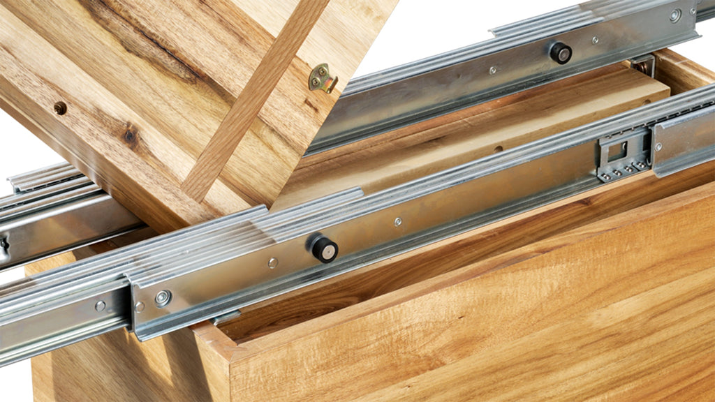 Australian Acacia::Gallery::Australian Acacia Transformer Table Panel Storage