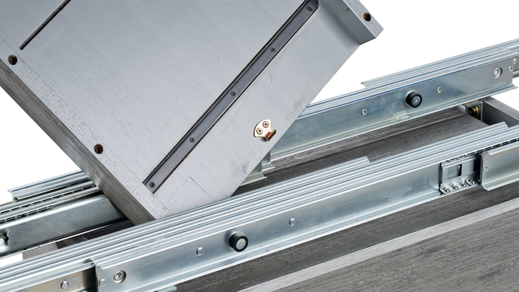 Siberian Birch::Gallery::Siberian Birch Transformer Table and Bench Panel Storage