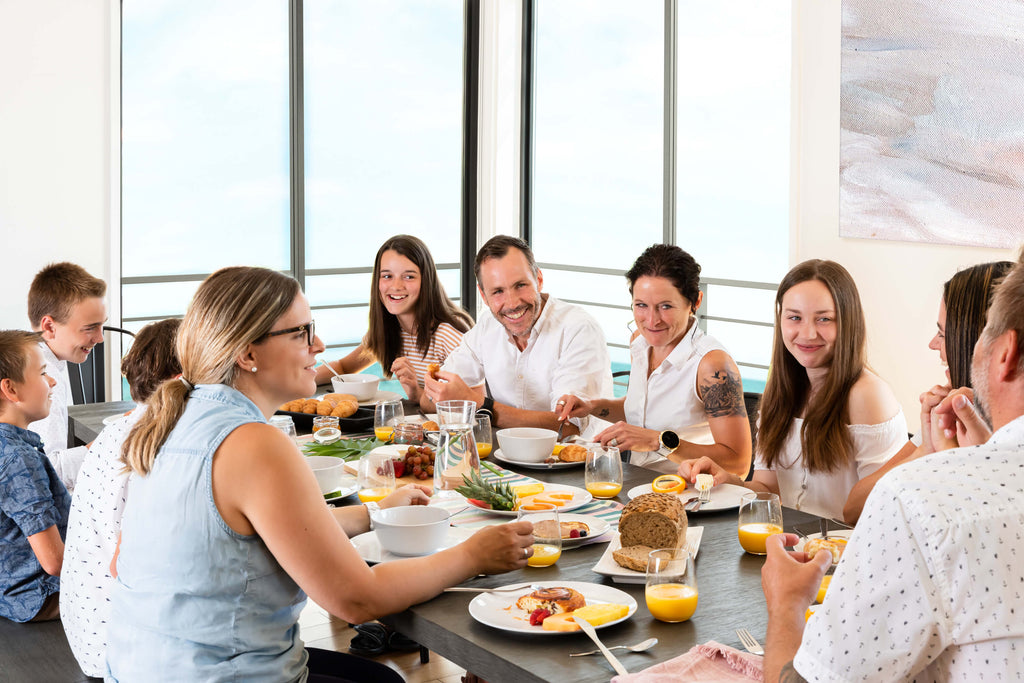 Siberian Birch::Lifestyle::Family Diner on the Siberian Birch Dining Set
