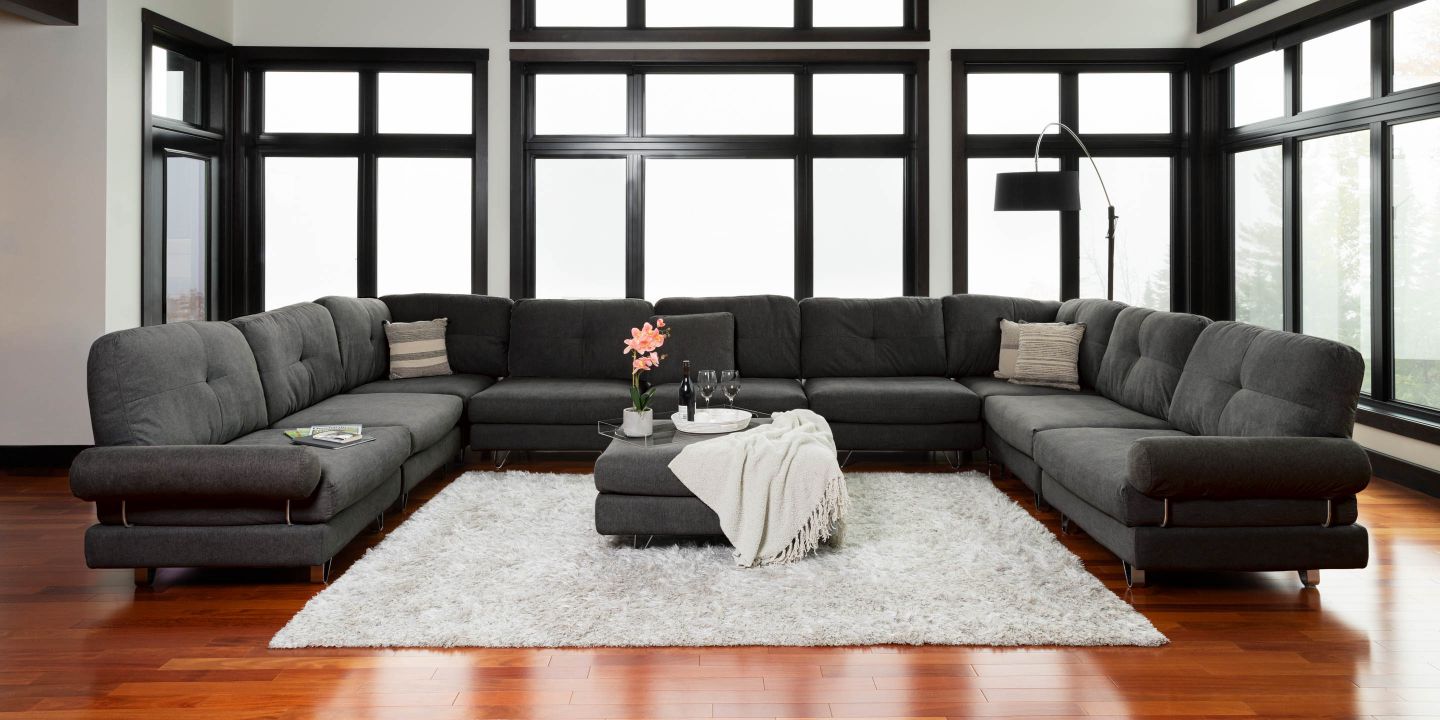 Charcoal Grey - Fabric::Lifestyle::Charcoal Grey couch||ten