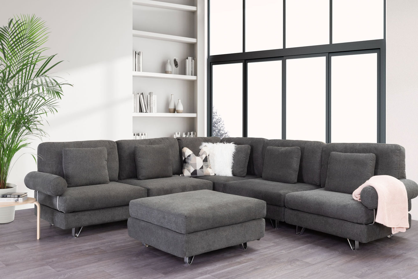 Charcoal Grey - Fabric::Lifestyle::Charcoal Grey couch||six