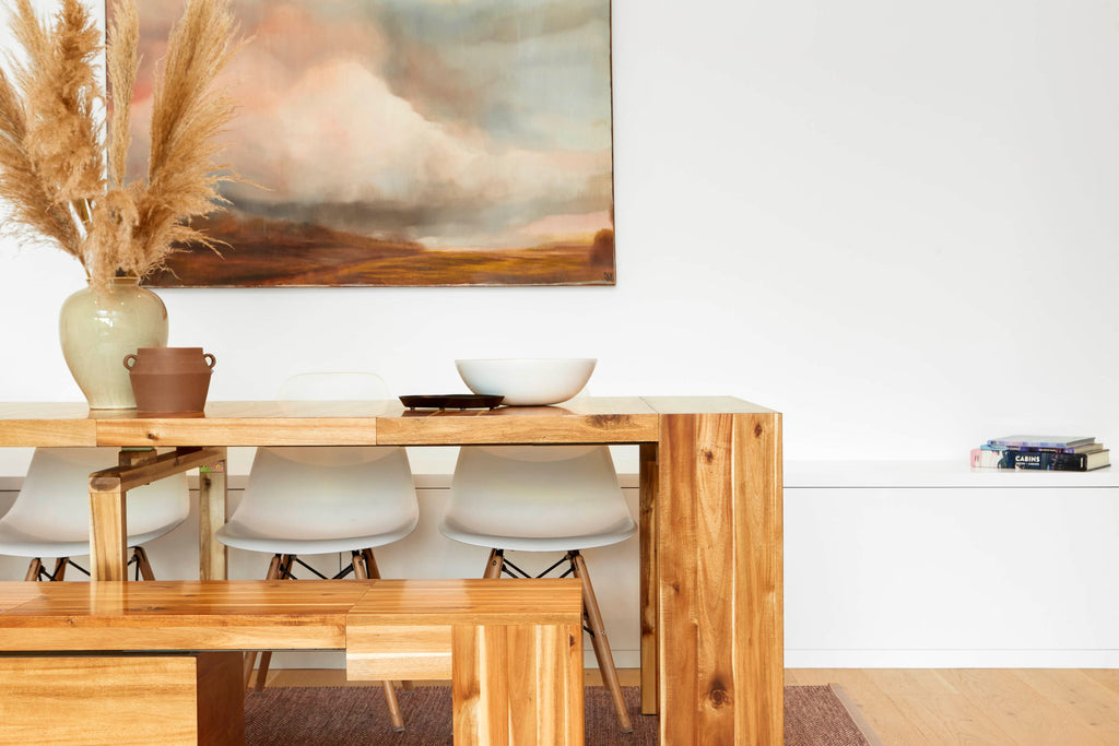 Australian Acacia::Lifestyle::Australian Acacia Dining Set in a beautiful study