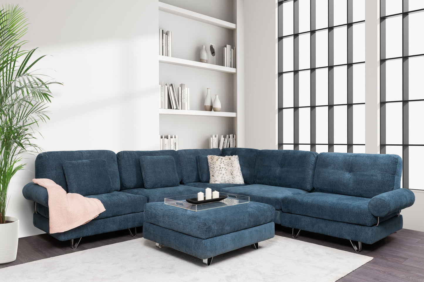 Navy Blue - Fabric::Lifestyle::Navy blue couch||six