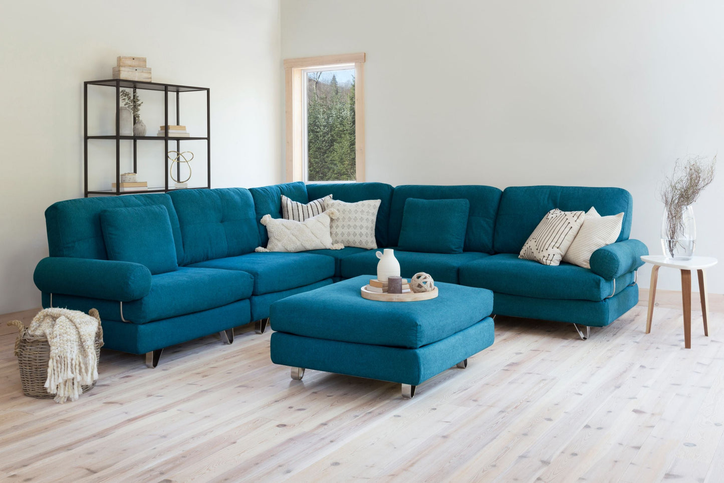 Peacock Blue - Fabric::Lifestyle::Blue couch||six