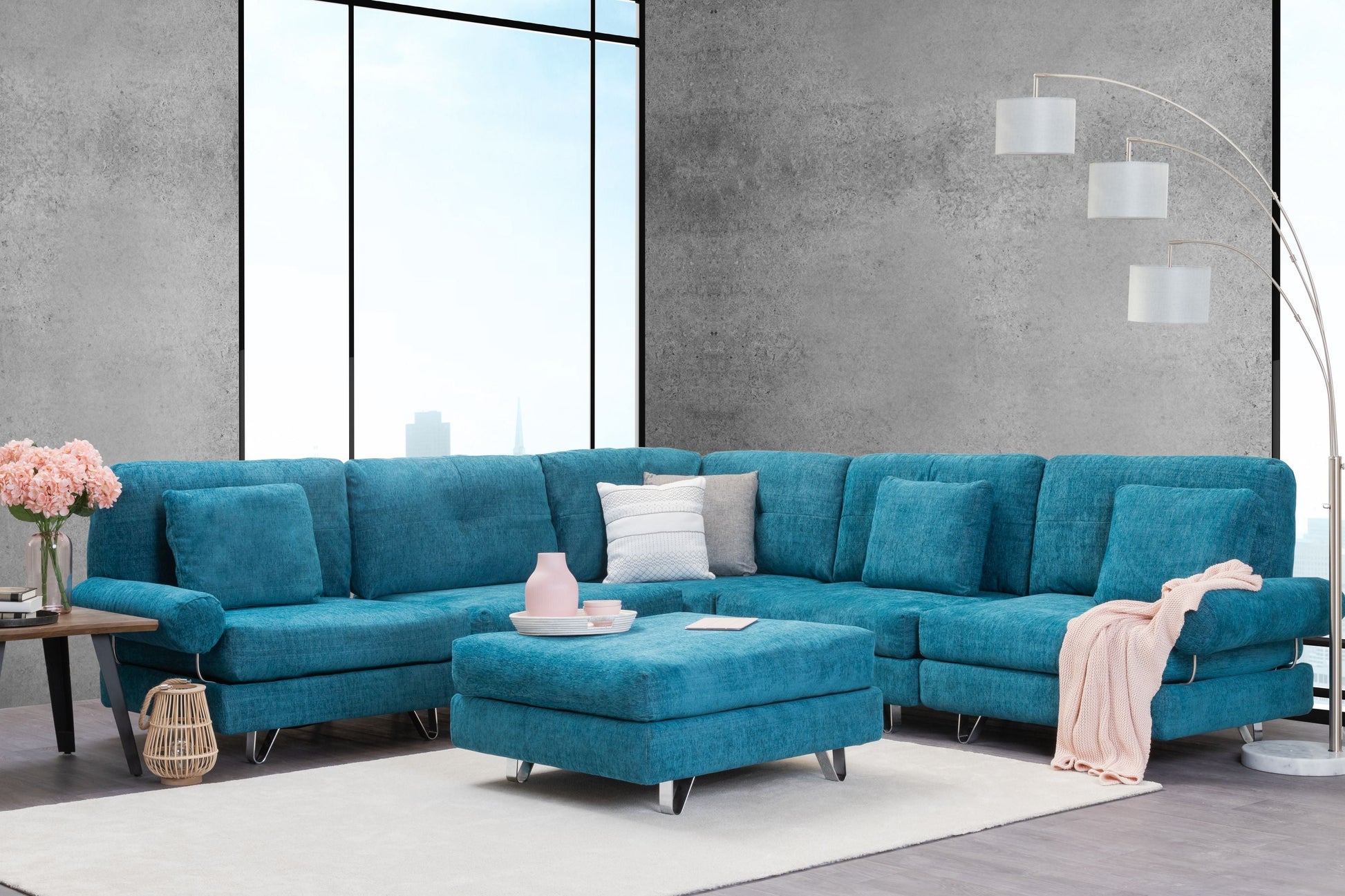 Peacock Blue - Fabric::Lifestyle::Blue couch||six