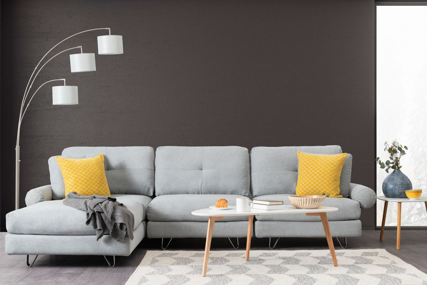 Timberwolf Grey - Fabric::Lifestyle::Grey couch||four