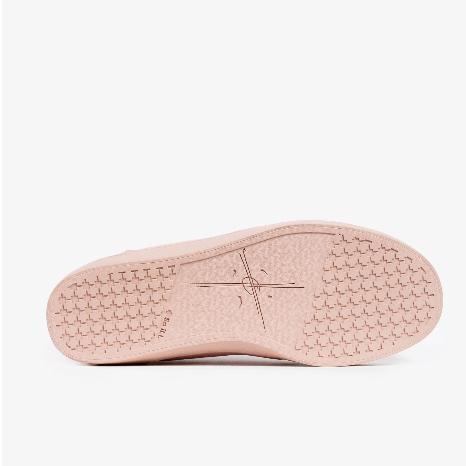 the so ill x on the roam dirty pink wino, designed by jason momoa is shown so that you can see the sole of the shoe